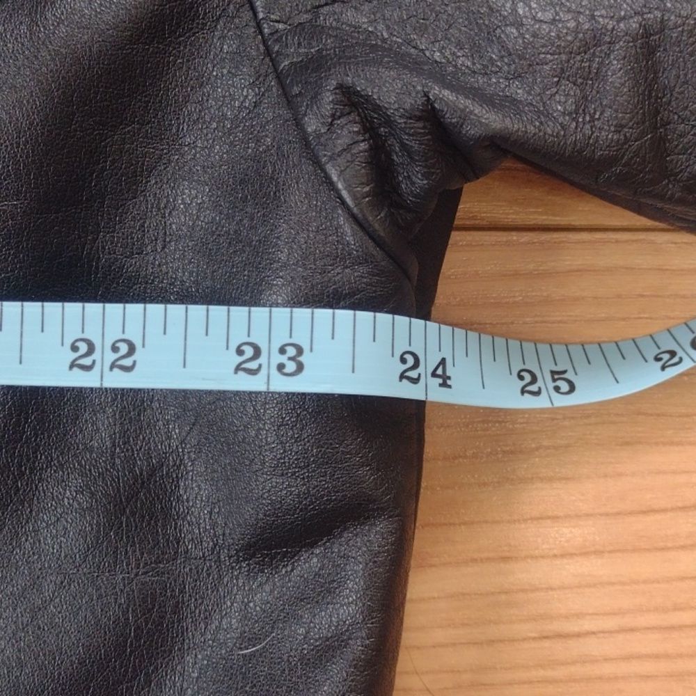 The Leather Warehouse Black Leather Blazer with Animal Print Trim Size 6 - Picture 10 of 12